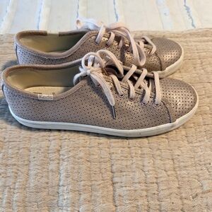 Keds Women's Perforated Sneakers - Kate Spade Kickstart Rose Gold Shimmer- 6.5